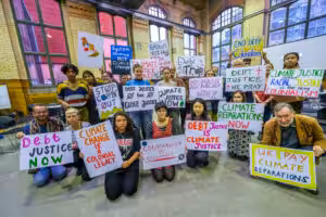 Debt Justice activists campaigning for climate justice